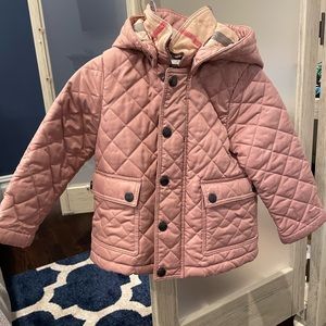 Authentic pink girls Burberry coat